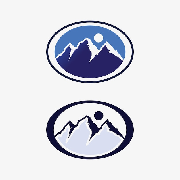 Ikona Góry Logo Szablon Projekt Ilustracji Wektorowych