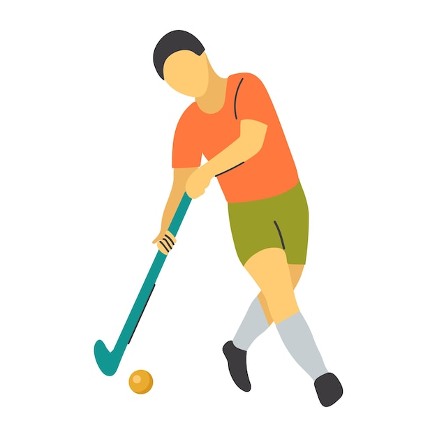 Ikona gracza w hokeja na boisku, klipart, avatar, logo, izolowana ilustracja wektorowa