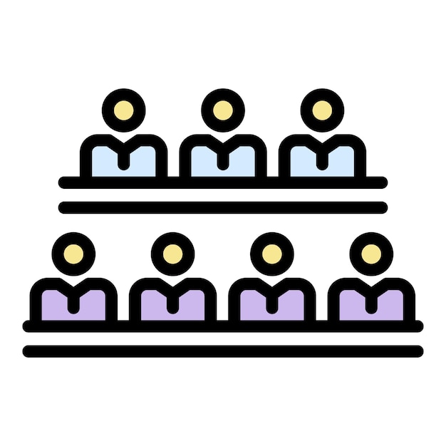 Plik wektorowy ikona grupy współpracy wektorowa ikona grupy współpracy kolor płaski odizolowany