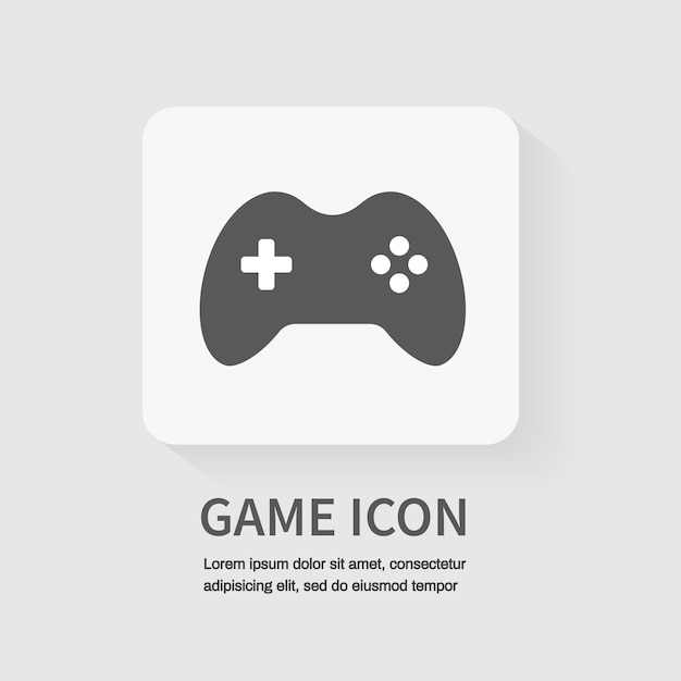 Ikona gry Joystick Controller ikona gry płaska ikona dla aplikacji i stron internetowych Ilustracja wektorowa