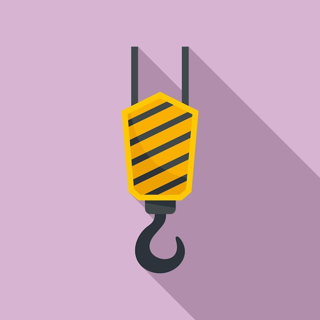 Plik wektorowy ikona haka dźwigu płaska ilustracja ikony wektora haka dźwigu do projektowania stron internetowych