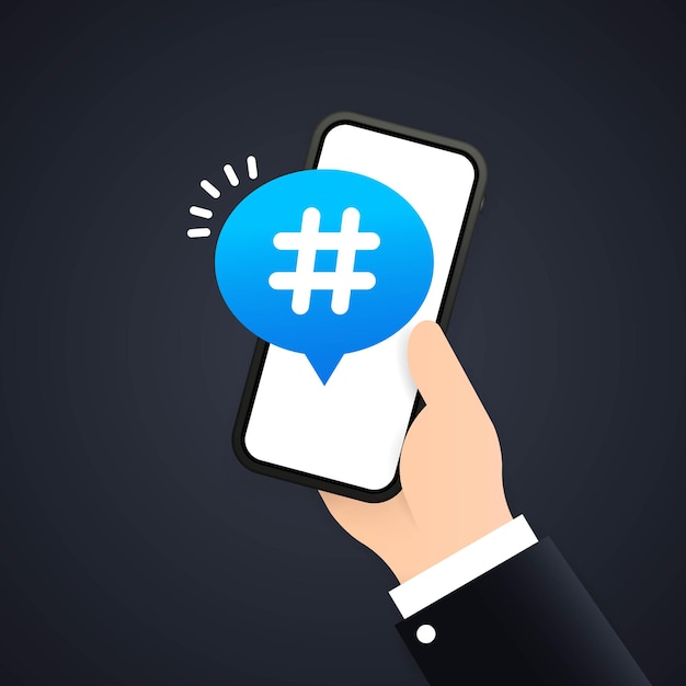 Ikona hashtaga w telefonie