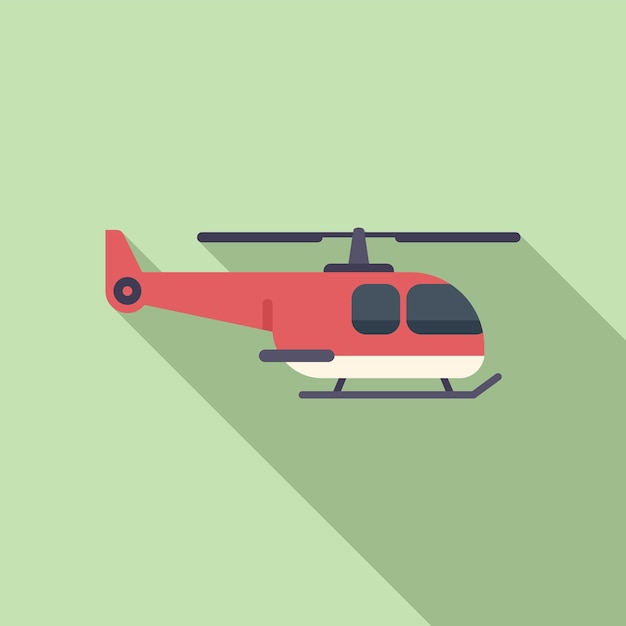 Ikona Helikoptera Ratunkowego Apache Płaski Wektor Osłona Powietrzna Transport śmigłowca