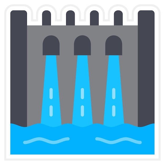 Plik wektorowy ikona hydroelektryczna