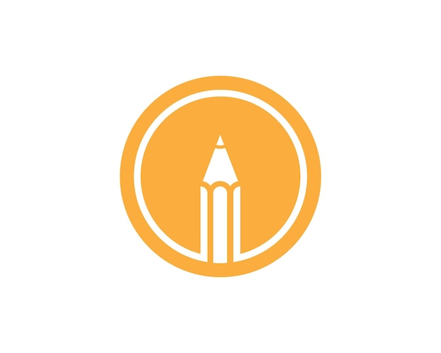 Ikona Ilustracja Ołówek Wektor I Logo Edukacji