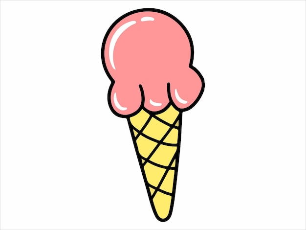 ikona ilustracja rożek lodów