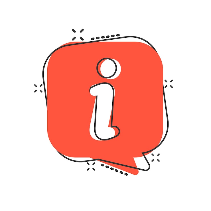 Wektor ikona informacji w stylu komiksowym faq pomoc ilustracja kreskówka wektor na białym tle na białym tle koncepcja biznesowa efekt powitalny helpdesk