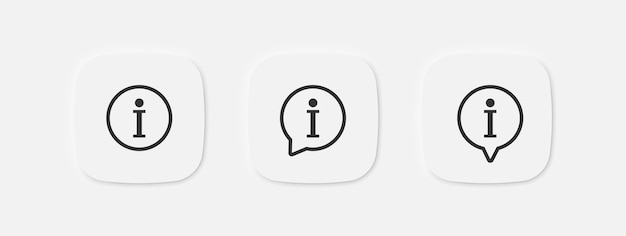 Ikona informacyjna Znak informacyjny Symbole pomocnicze Symbol wiedzy Znak izolowany wektorowy