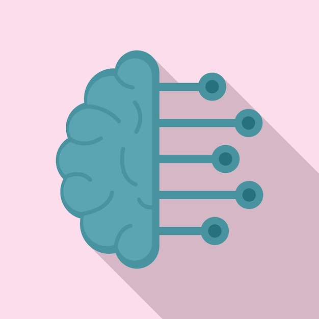 Ikona inteligentnej analizy mózgu Płaska ilustracja ikony wektora inteligentnej analizy mózgu do projektowania stron internetowych