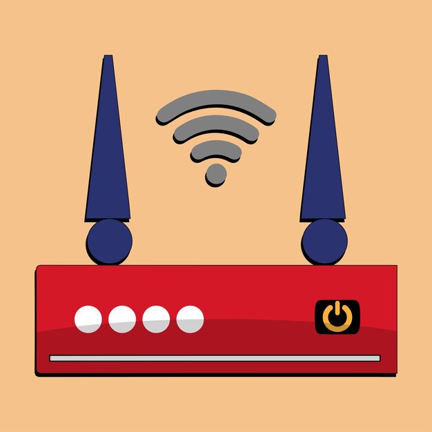 Ikona Internetu Wi-fi W Stylu Komiksowym Ikona Router Wi-fi Kreskówka Sieć Wektorowa Kreskówka Bezprzewodowa