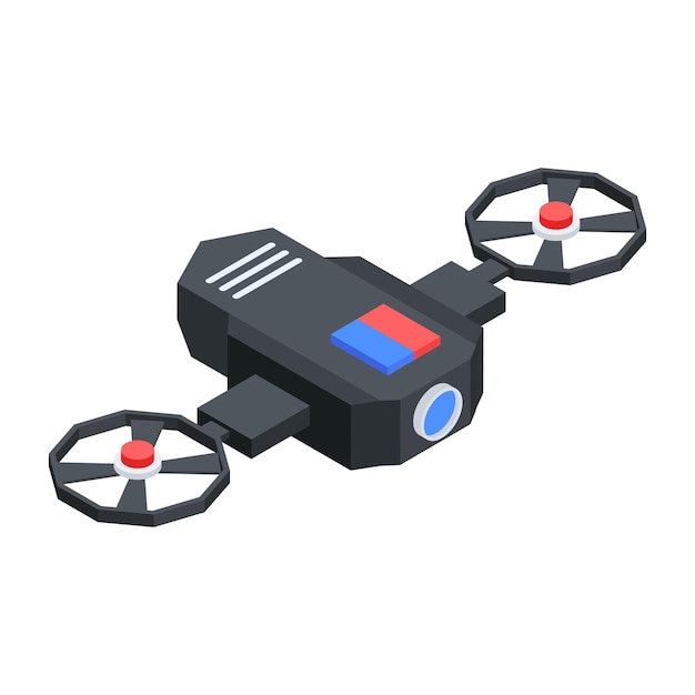 Plik wektorowy ikona izometryczna dronów lotniczych