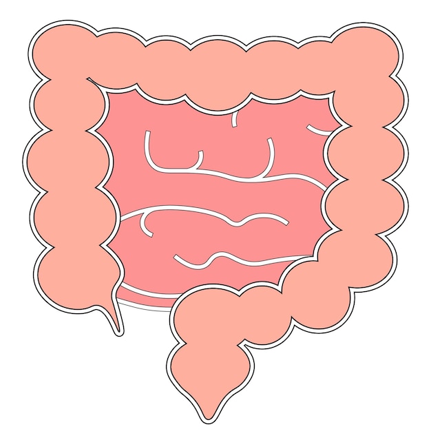 Plik wektorowy ikona jelit w modnym stylu płaski symbol dla interfejsu użytkownika aplikacji logo projektu witryny internetowej