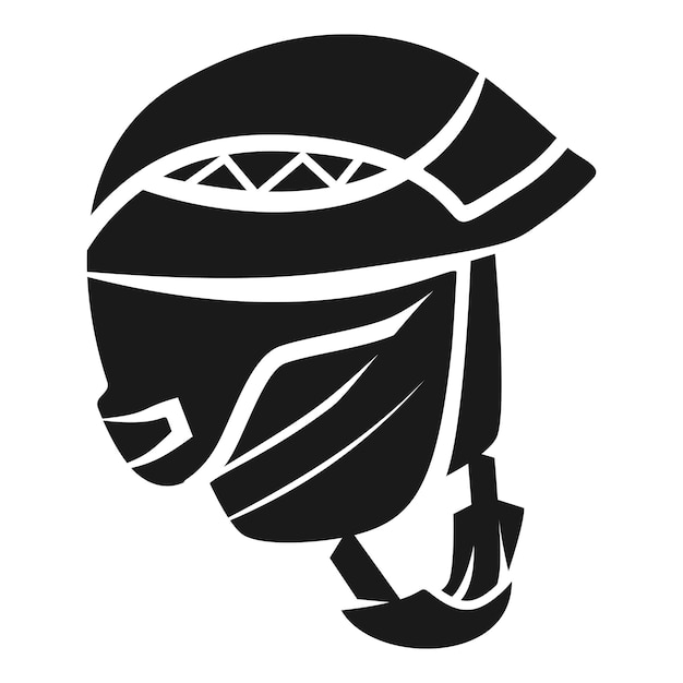 Ikona kasku narciarskiego Prosta ilustracja ikony wektora kasku narciarskiego do projektowania stron internetowych izolowana na białym tle