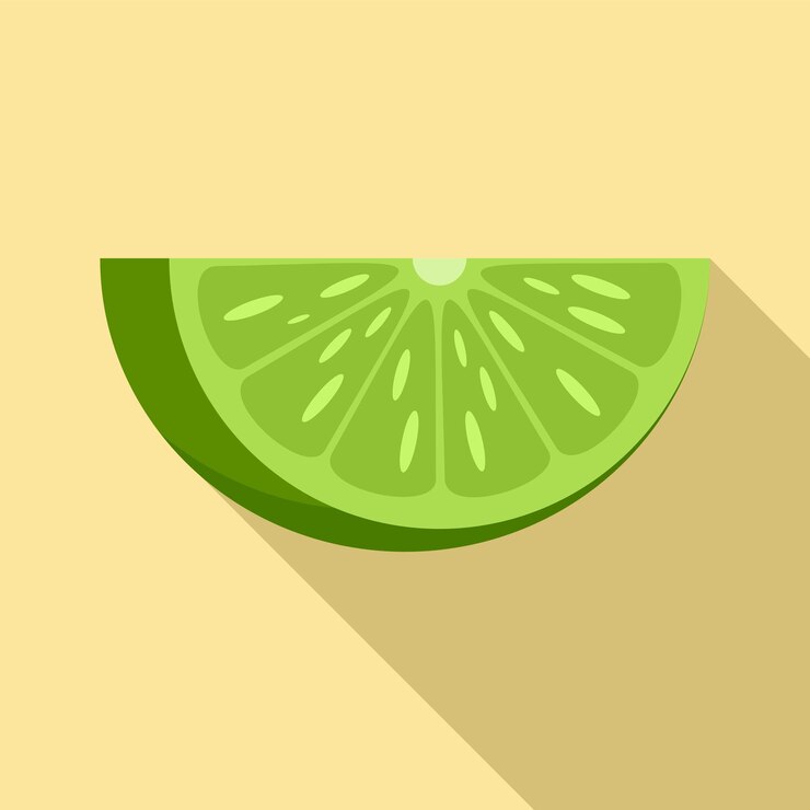 Wektor ikona kawałka limonki płaska ilustracja ikony wektora kawałka limonki do projektowania stron internetowych