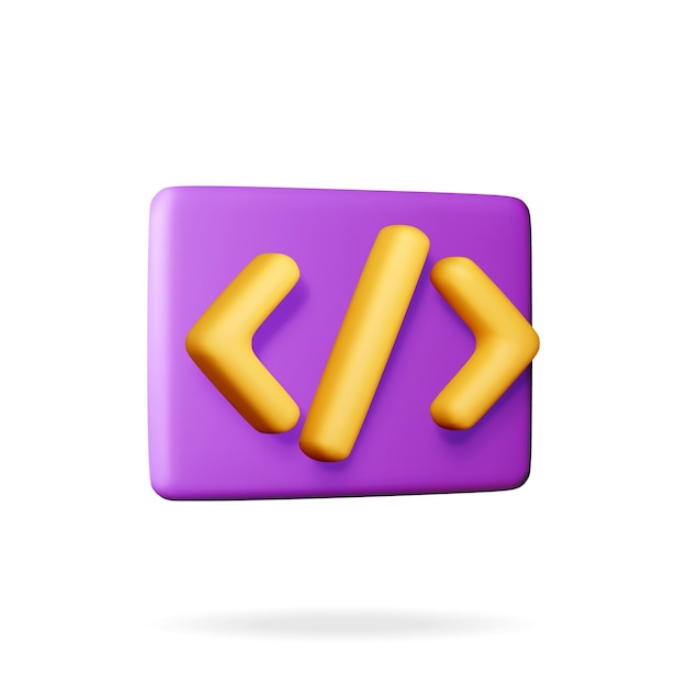 Ikona kodu 3D wyizolowana na białym