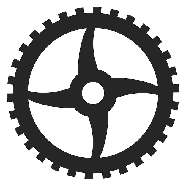 Plik wektorowy ikona koła zębatego clockwork symbol czarna maszyna cogwheel