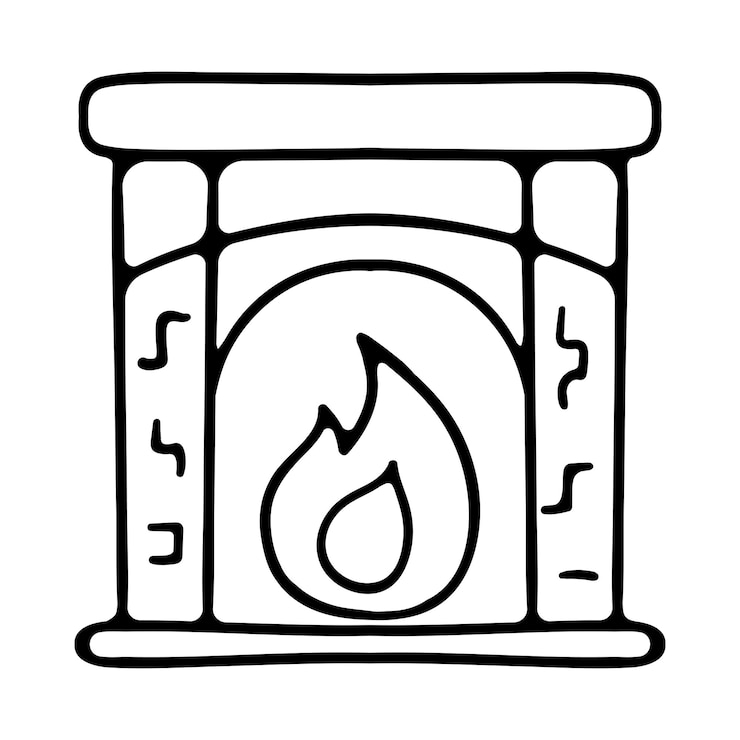 Wektor ikona kominka linia stała i wypełniona kontur kolorowa wersja kontur i wypełniony znak wektorowy symbol mantelki ilustracja logo grafika wektorowa