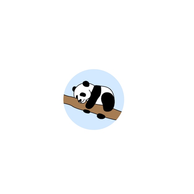 Ikona Kreskówka śpiąca Panda Dziecka