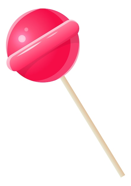 Plik wektorowy ikona kreskówki lolipop twarde okrągłe cukierki na patyku