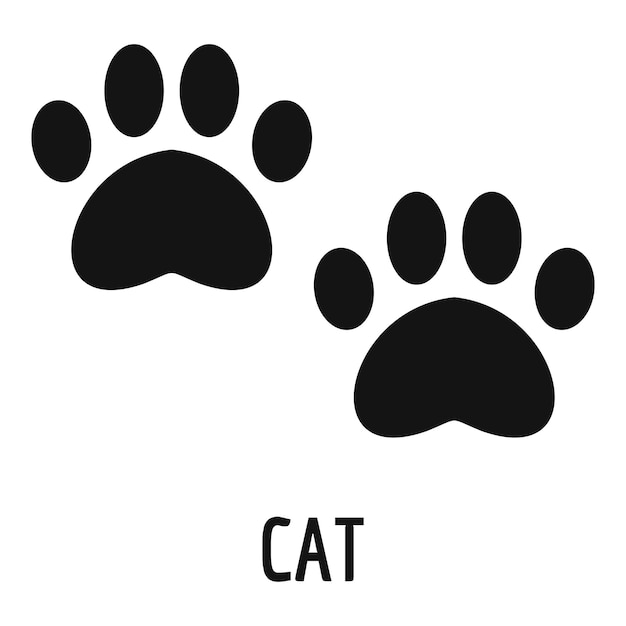 Plik wektorowy ikona krok kota prosta ilustracja ikony wektora kroku kota dla sieci web