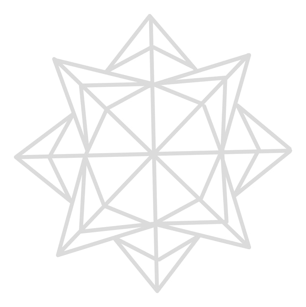 Plik wektorowy ikona kryształowej linii gwiazdy ozdobny geometryczny emblemat