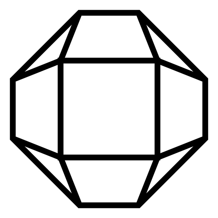 Wektor ikona kryształowej struktury logo crystal rock line
