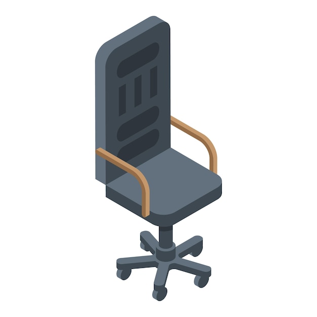 Plik wektorowy ikona krzesła szefa izometryczna ikona wektora krzesła szefa do projektowania stron internetowych izolowana na białym tle