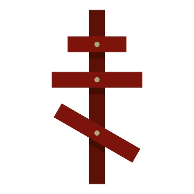 Plik wektorowy ikona krzyża płaska ilustracja ikony wektora krzyżowego dla sieci