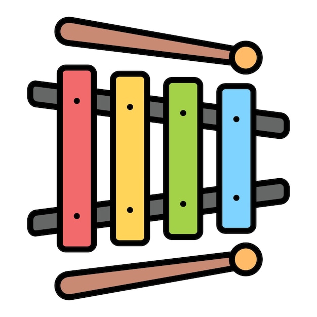 Plik wektorowy ikona ksylofonu
