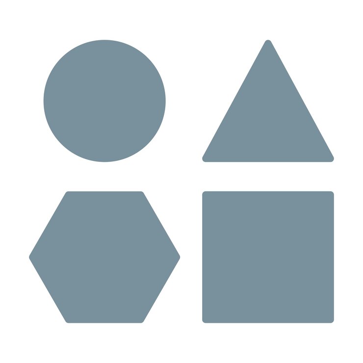 Wektor ikona kształtów geometrycznych