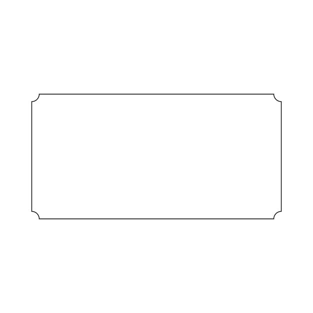 Plik wektorowy ikona kształtu granicy ramy prostokątnej dla dekoracyjnego elementu vintage doodle do projektowania w ilustracji wektorowej