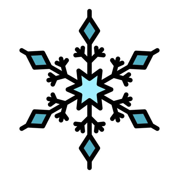 Plik wektorowy ikona kształtu płatka śniegu wektorowy ikon kształtu płatku śniegu kolor płaski odizolowany