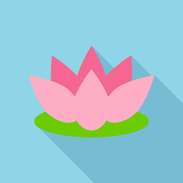 Plik wektorowy ikona kwiatu lotosu płaska ilustracja ikony wektora kwiatu lotosu do projektowania stron internetowych