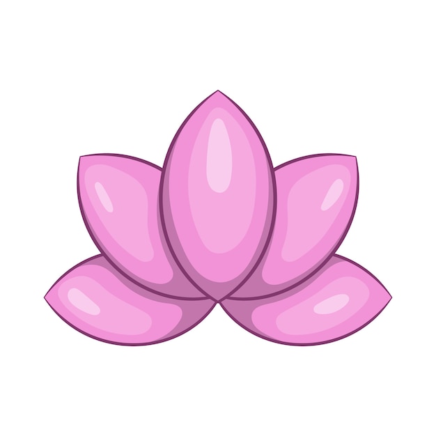 Plik wektorowy ikona kwiatu lotosu w stylu kreskówki na białym tle