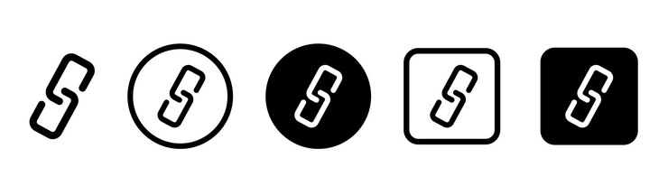 Wektor ikona łącza symbol łącza internetowego symbol łącza internet url symbol przycisku połączenia ilustracja wektorowa