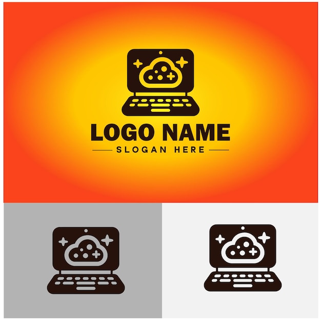 Plik wektorowy ikona laptopa laptop repair projektowanie strony internetowej logo aplikacja ui nowoczesne płaskie logo wektorowe biznesowe