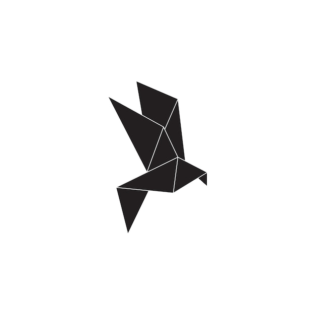 Plik wektorowy ikona latającego ptaka origami