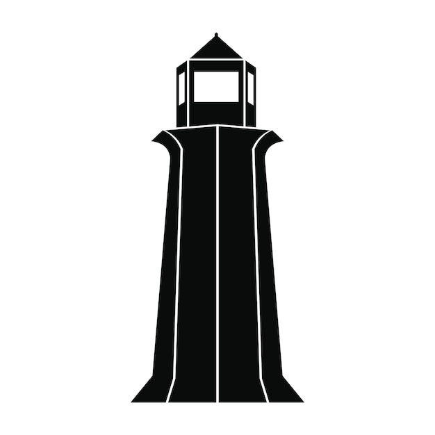 Plik wektorowy ikona latarni morskiej peggy cove w nowej szkocji w kanadzie w prostym stylu izolowana na białym tle