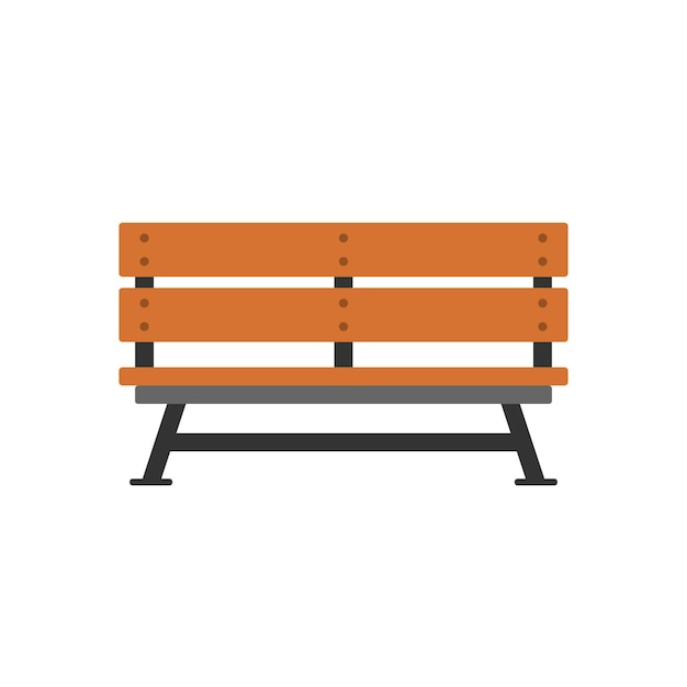 Ikona ławki W Stylu Płaski Ilustracja Wektorowa Wygodny Odpoczynek Na Odizolowanym Tle Koncepcja Biznesowa Znak Krzesła W Parku