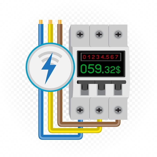 Plik wektorowy ikona licznika energii elektrycznej