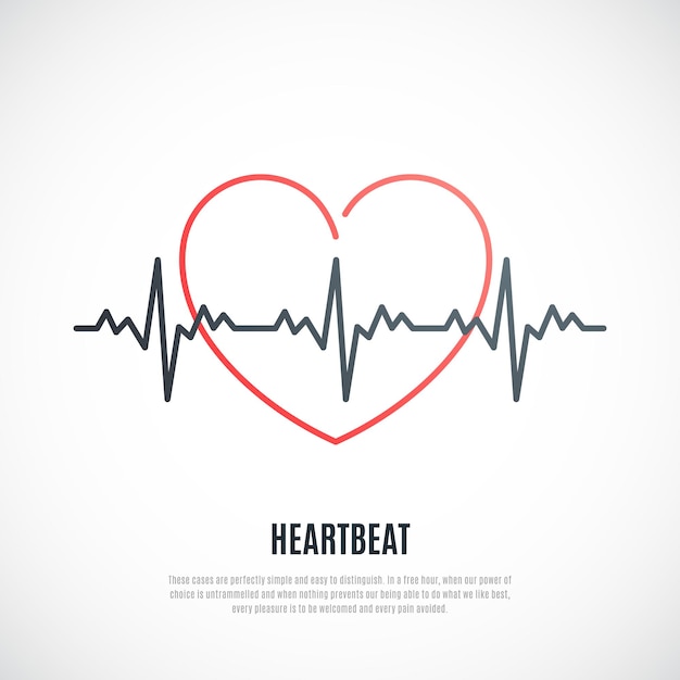 Plik wektorowy ikona linii bicia serca ilustracja bicia serca i serca szablon wektorowy