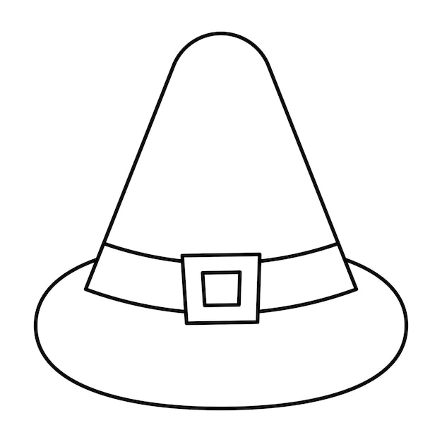 Plik wektorowy ikona linii kapelusza czarownicy halloween