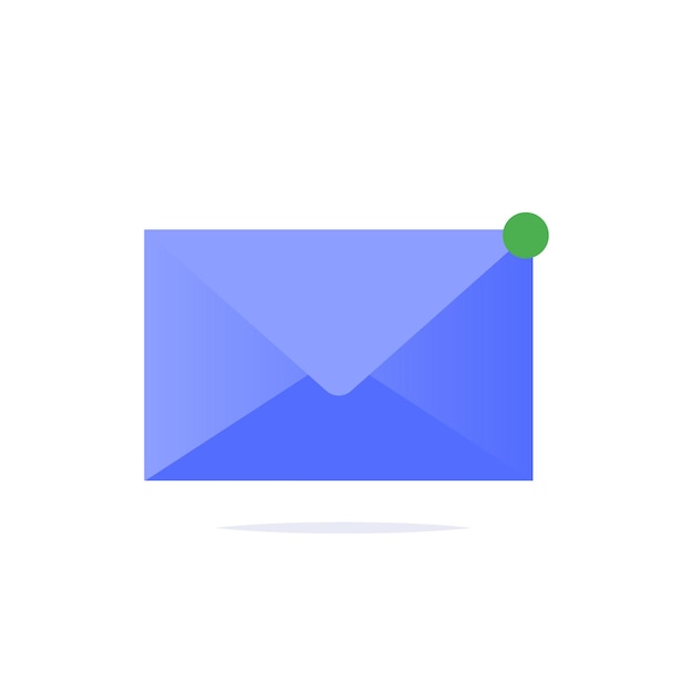 Ikona listu e-mail. Ilustracja wektorowa nowoczesne. Pojedynczy piktogram. Odznaka pisania w kolorze niebieskim!