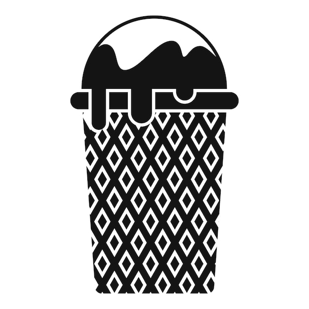 Ikona Lodów Waflowych Prosta Ilustracja Ikony Wektora Lodów Waflowych Do Projektowania Stron Internetowych Izolowana Na Białym Tle