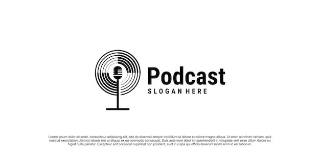 Ikona Logo Radiowego Podcastu Ilustracja Wektorowa