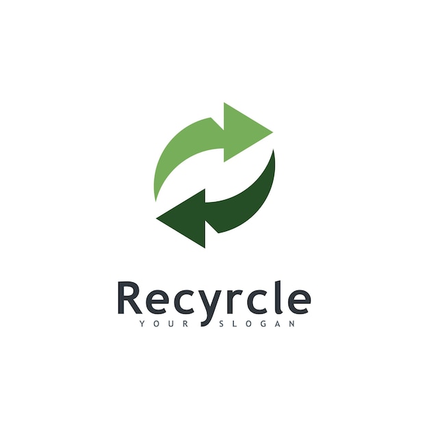 Ikona Logo Recyklingu Wektor Recyklingu Ilustracja Symbol Ikona Strzałki Obrotu