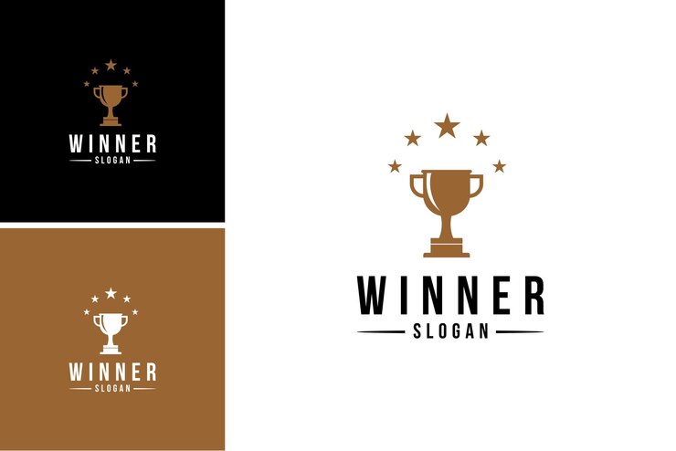 ikona logo trofeum mistrzów dla szablonu logo nagrody zwycięzcy