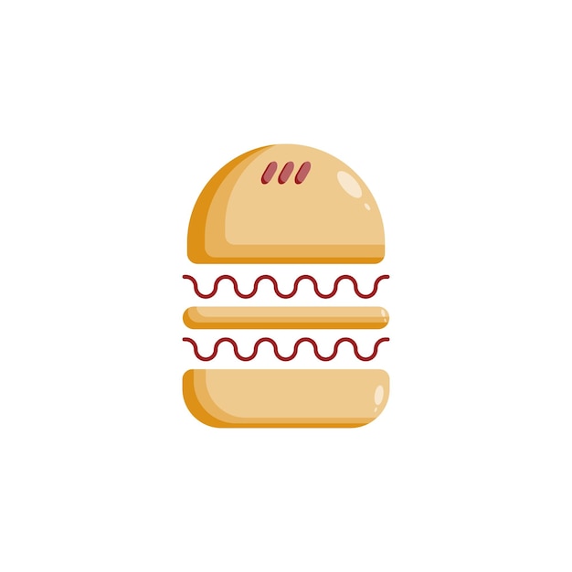 Ikona Logo Wektor Burger