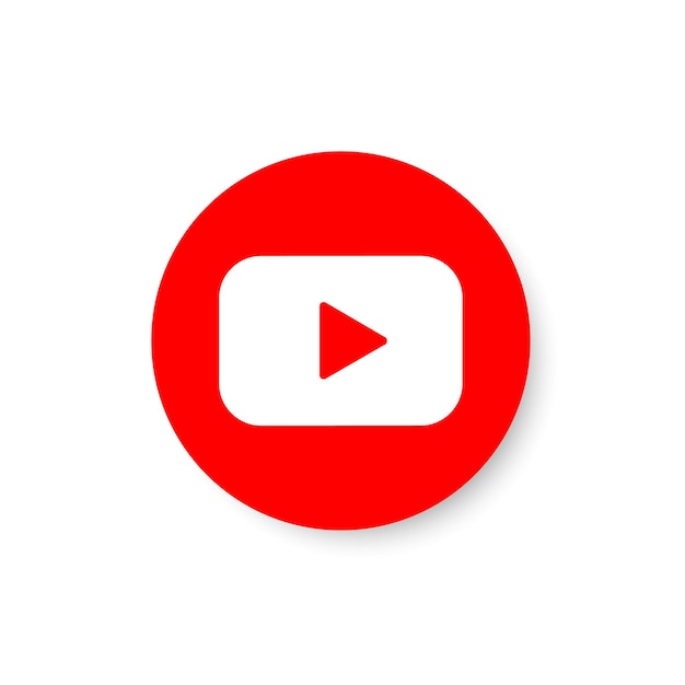 Ikona logo Youtube Circle Aplikacja mediów społecznościowych Aplikacja sieciowa Popularna marka redakcyjna Ilustracja wektorowa