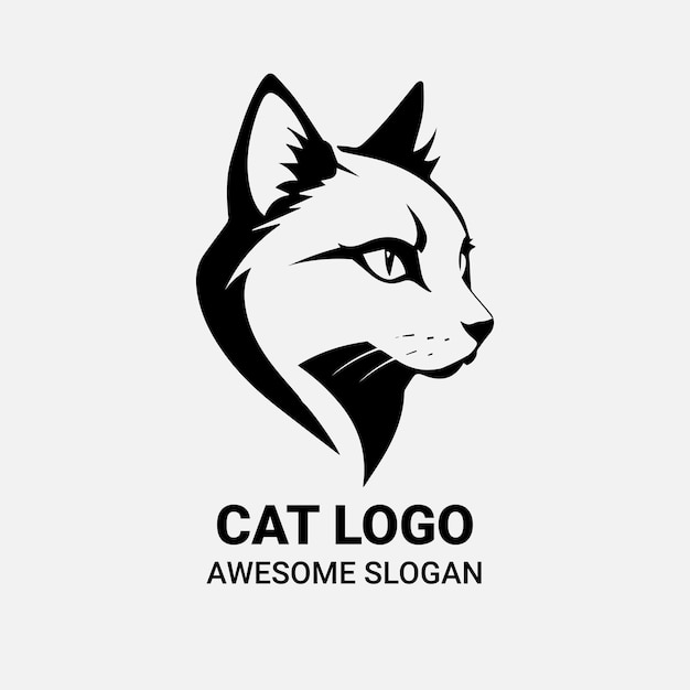 Ikona logo z twarzą kota